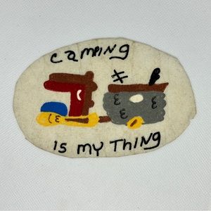Camping patch ⛺️ hand painted